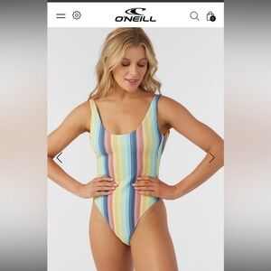 NWT O’Neill north shore one piece | O’Neill low back cheeky one piece | striped